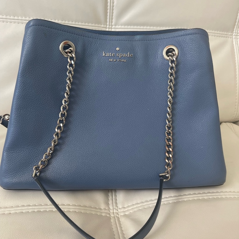 Kate Spade Navy Shoulder Bag with Chain Straps